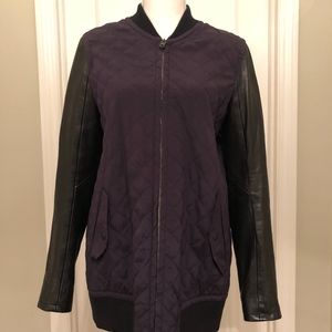 Rag & Bone Silk and Women's Leather Bomber Jacket